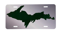Green and Grey UP Map License Plate