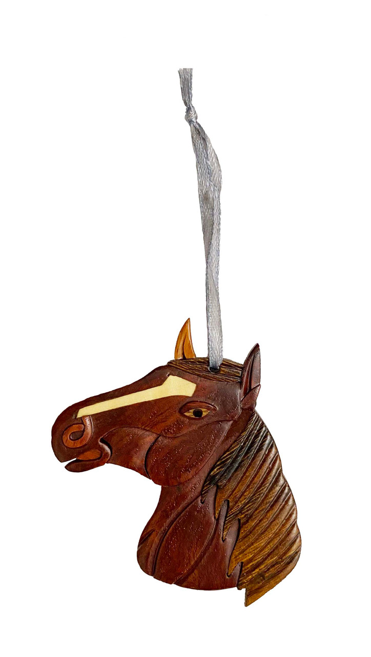 Wooden Horse Ornament Copper World