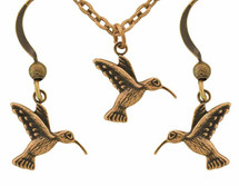 Hummingbird Necklace & Hummingbird Earrings