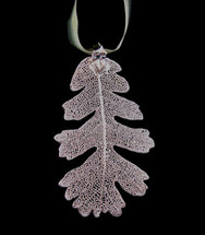 Oak Leaf Ornament - Silver