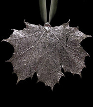 Sugar Maple Leaf Ornament - Silver
