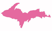 U.P. Silhouette Sticker - Pink