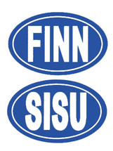 FINN - SISU Mini Oval Bumper Stickers