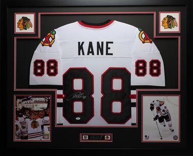 framed blackhawks jersey