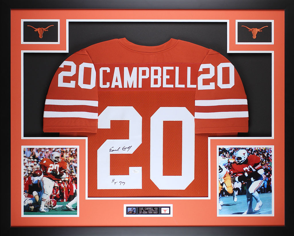 earl campbell signed texas jersey