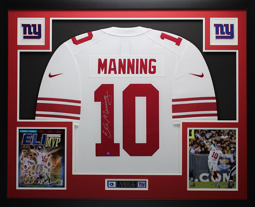 eli manning framed jersey