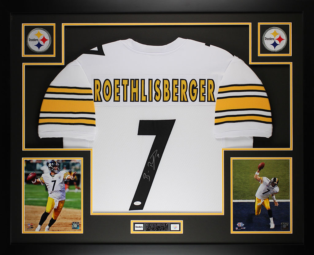 Ben Roethlisberger Autographed and Framed White Steelers Jersey