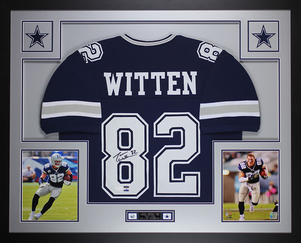 Jason Witten Autographed and Framed Blue Dallas Cowboys Jersey