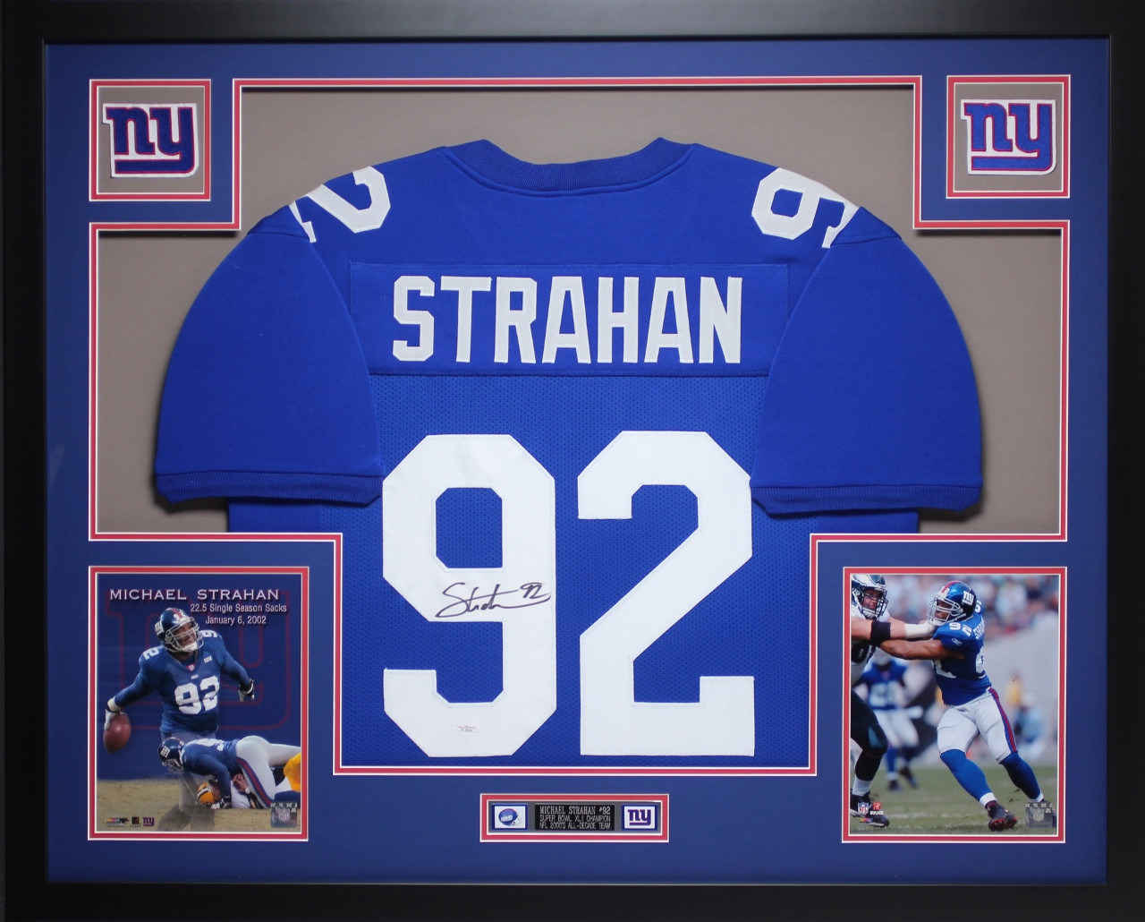 michael strahan signed jersey