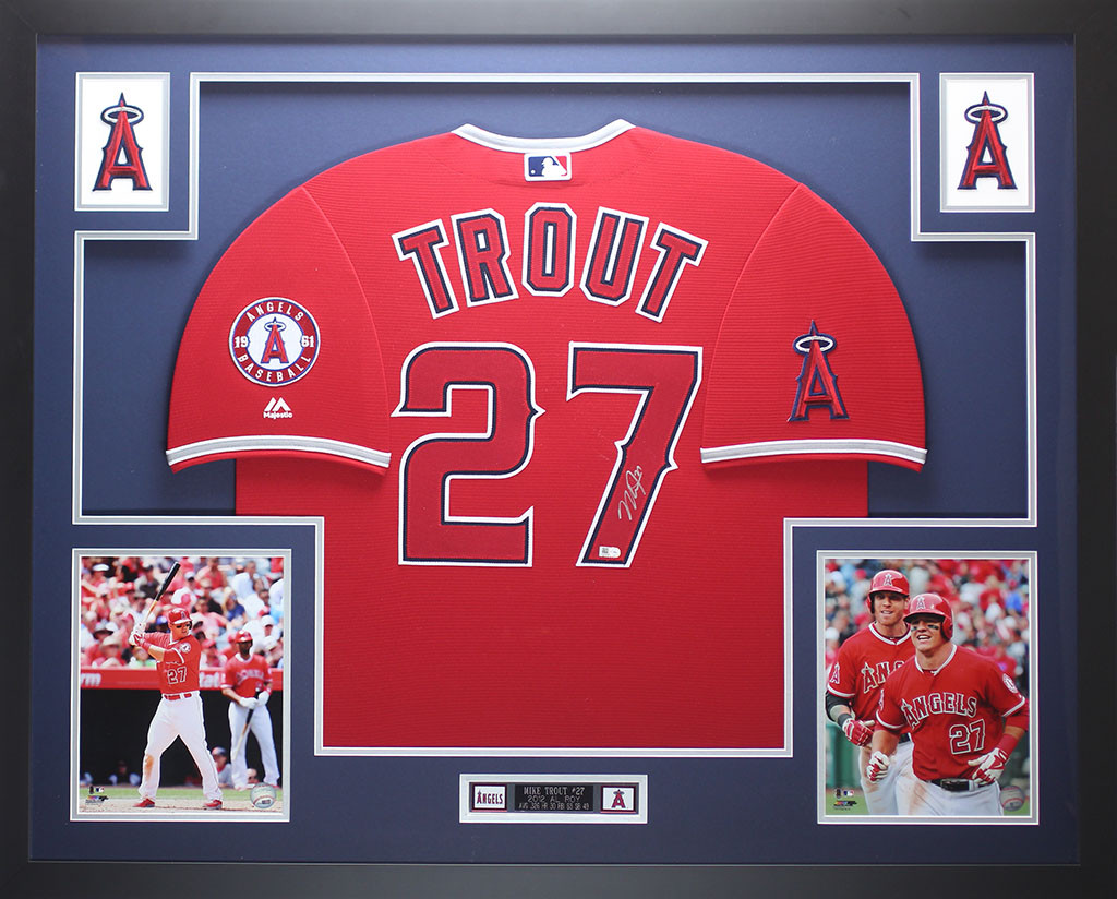 mike trout signed jersey