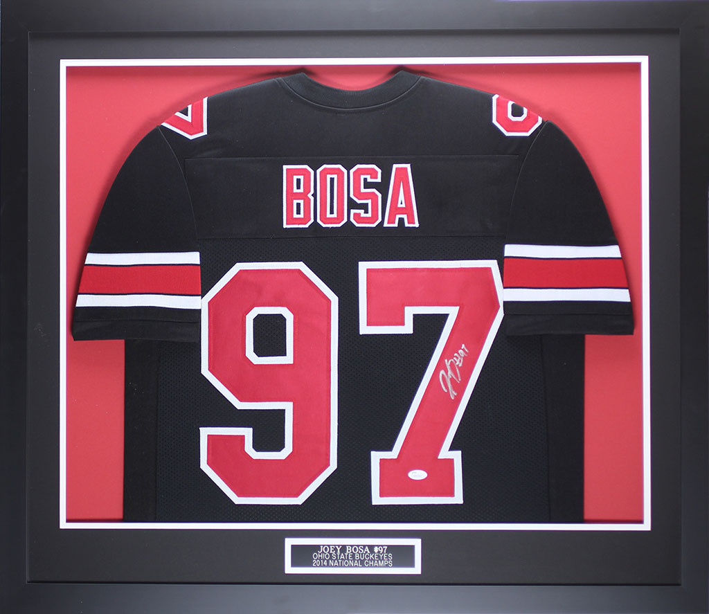 Autographed/Signed Joey Bosa Ohio State Black College Football Jersey JSA COA 