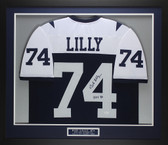 Bob Lilly Autographed & Framed White Dallas Cowboys Jersey JSA COA