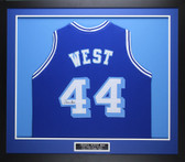 Jerry West Autographed and Framed Los Angeles Lakers Jersey