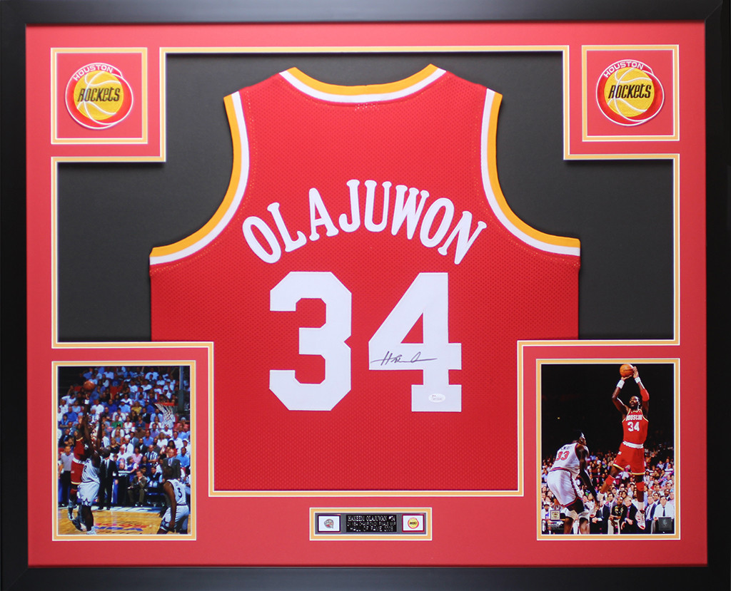 hakeem olajuwon autographed jersey