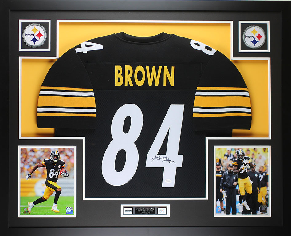 Antonio Brown Autographed & Framed Black Steelers Jersey