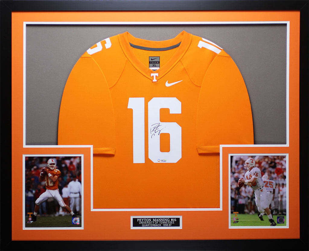 peyton manning tennessee jersey signed