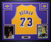 Dennis Rodman Autographed and Framed Los Angeles Lakers Jersey