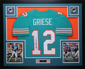 Bob Griese Autographed and Framed Miami Dolphins Jersey