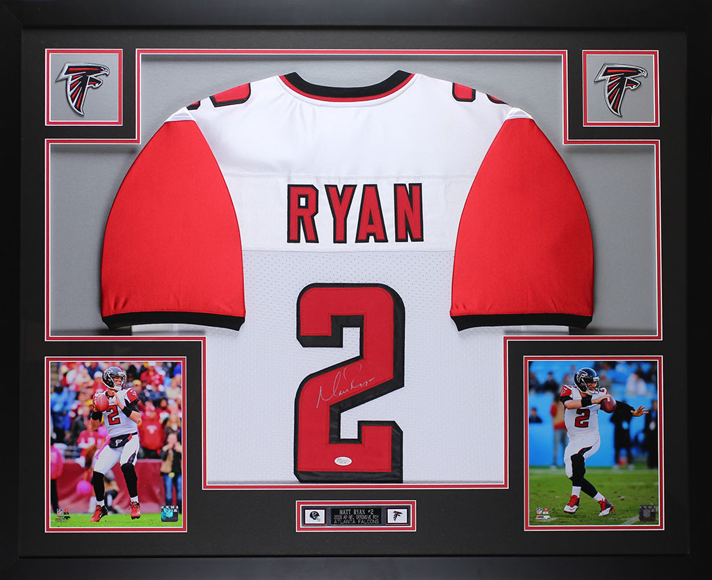 Matt Ryan Autographed and Framed White Falcons Jersey
