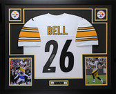 Leveon Bell Autographed and Framed Pittsburgh Steelers Jersey