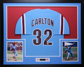 Steve Carlton Autographed and Framed Philadelphia Phillies Jersey