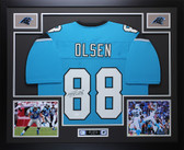 Greg Olsen Autographed and Framed Carolina Panthers Jersey