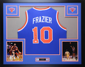 Walt Frazier Autographed and Framed New York Knicks Jersey