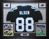 Greg Olsen Autographed and Framed Carolina Panthers Jersey