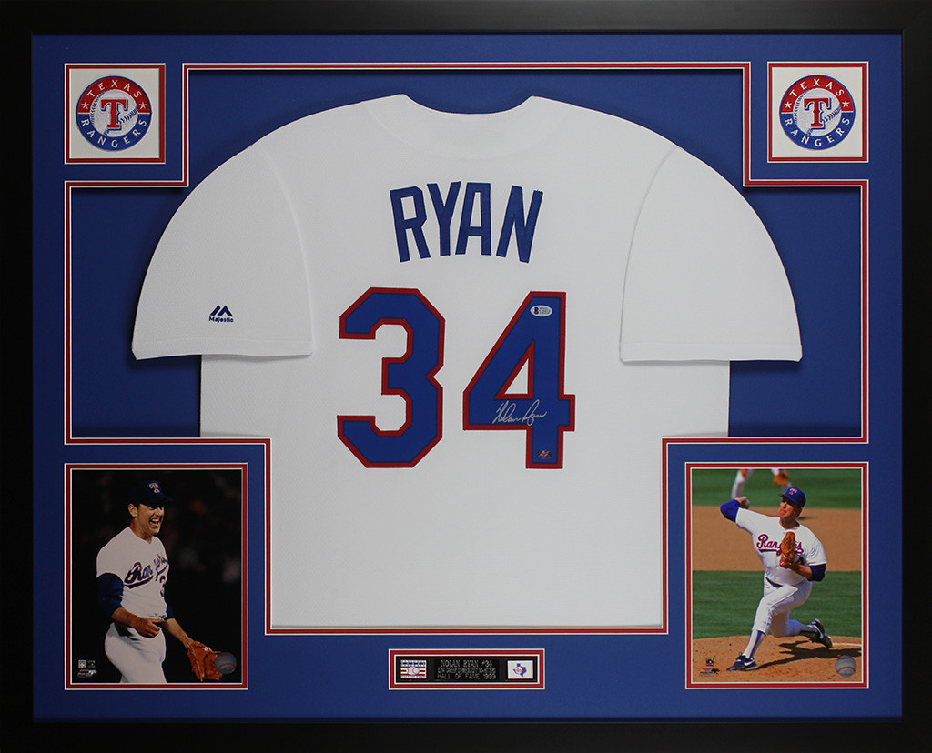nolan ryan framed jersey
