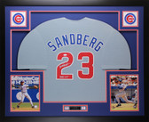 Ryne Sandberg Autographed and Framed Chicago Cubs Jersey