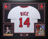 Jim Rice Autographed and Framed Boston Red Sox Jersey