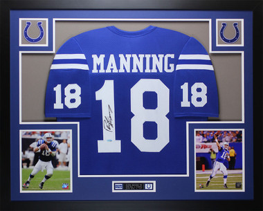 peyton manning signed framed jersey