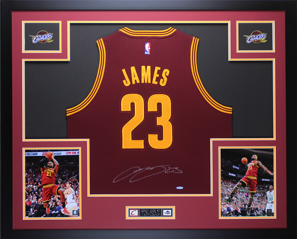 framed lebron jersey