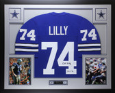Bob Lilly Autographed & Framed Blue Dallas Cowboys Jersey JSA COA