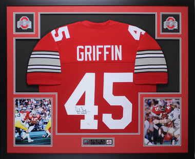 Archie Griffin Autographed and Framed Red Ohio State Jersey
