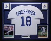 Bret Saberhagen Autographed and Framed Kansas City Royals Jersey