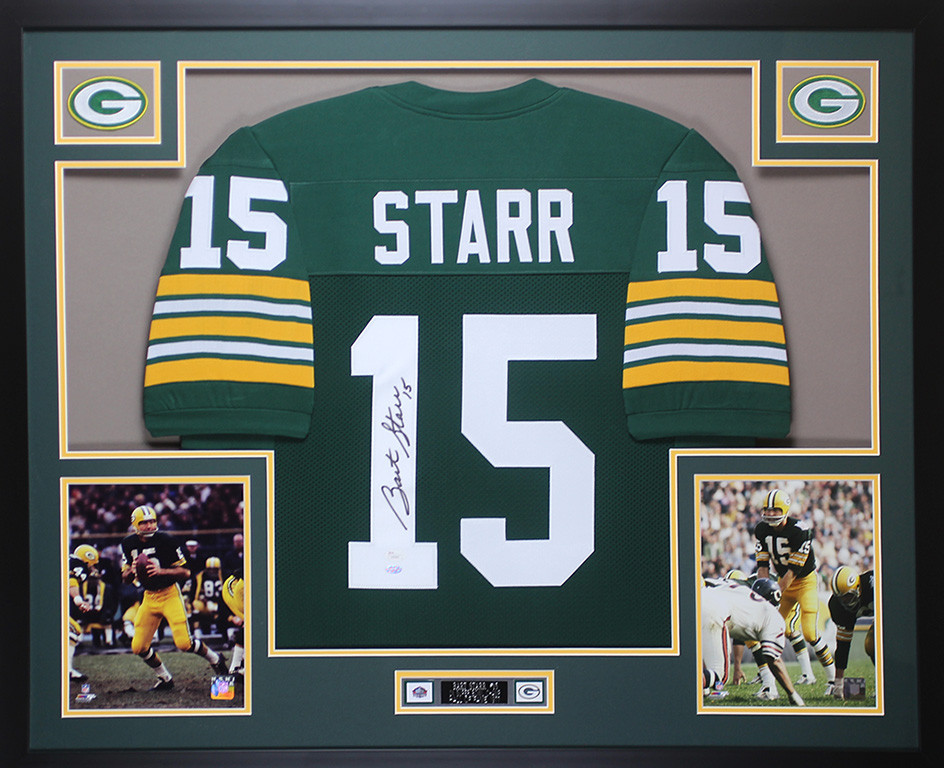 bart starr autographed jersey