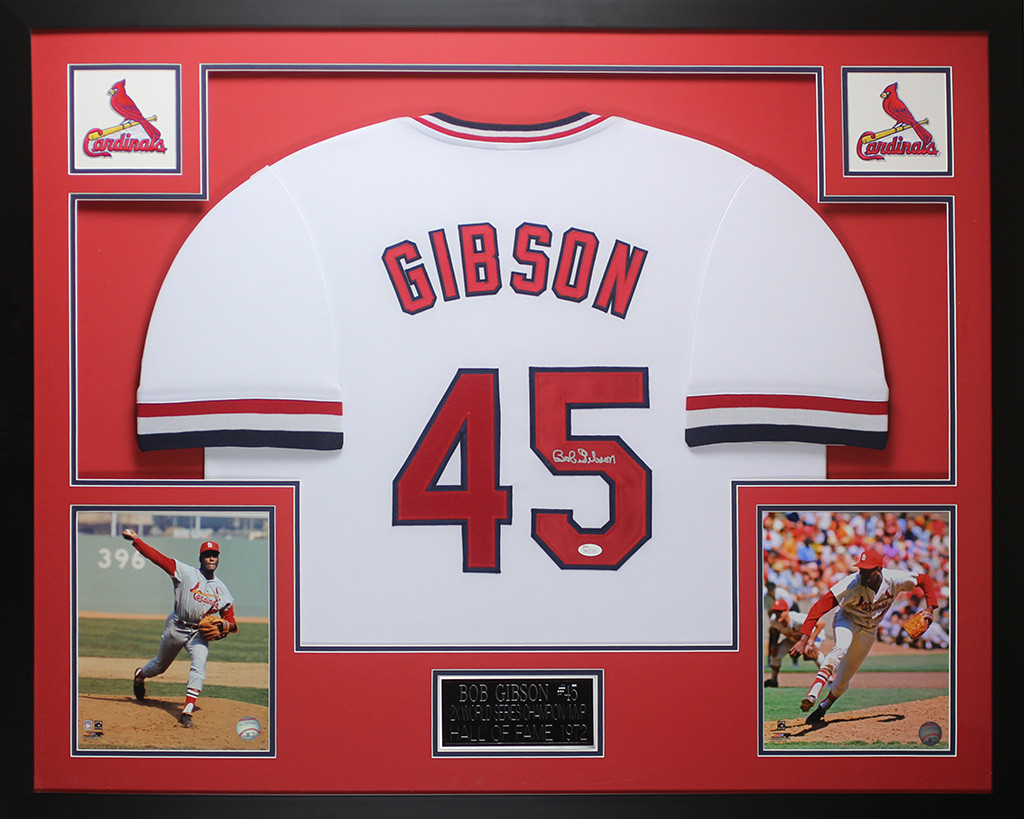 bob gibson autographed jersey