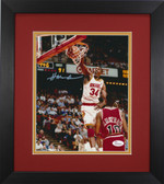 Hakeem Olajuwon Autographed and Framed Houston Rockets Photo