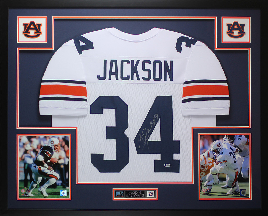 Bo Jackson Autographed and Framed White Auburn Tigers Jersey