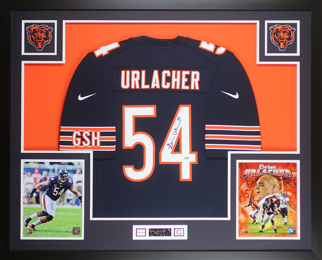 Brian Urlacher Autographed//Signed Chicago Custom Blue Jersey