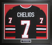 Chris Chelios Autographed and Framed Chicago Blackhawks Jersey