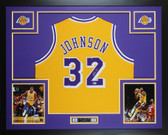 Magic Johnson Autographed and Framed Los Angeles Lakers Jersey