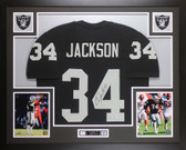 Bo Jackson Autographed & Framed Black Raiders Jersey Auto Beckett COA