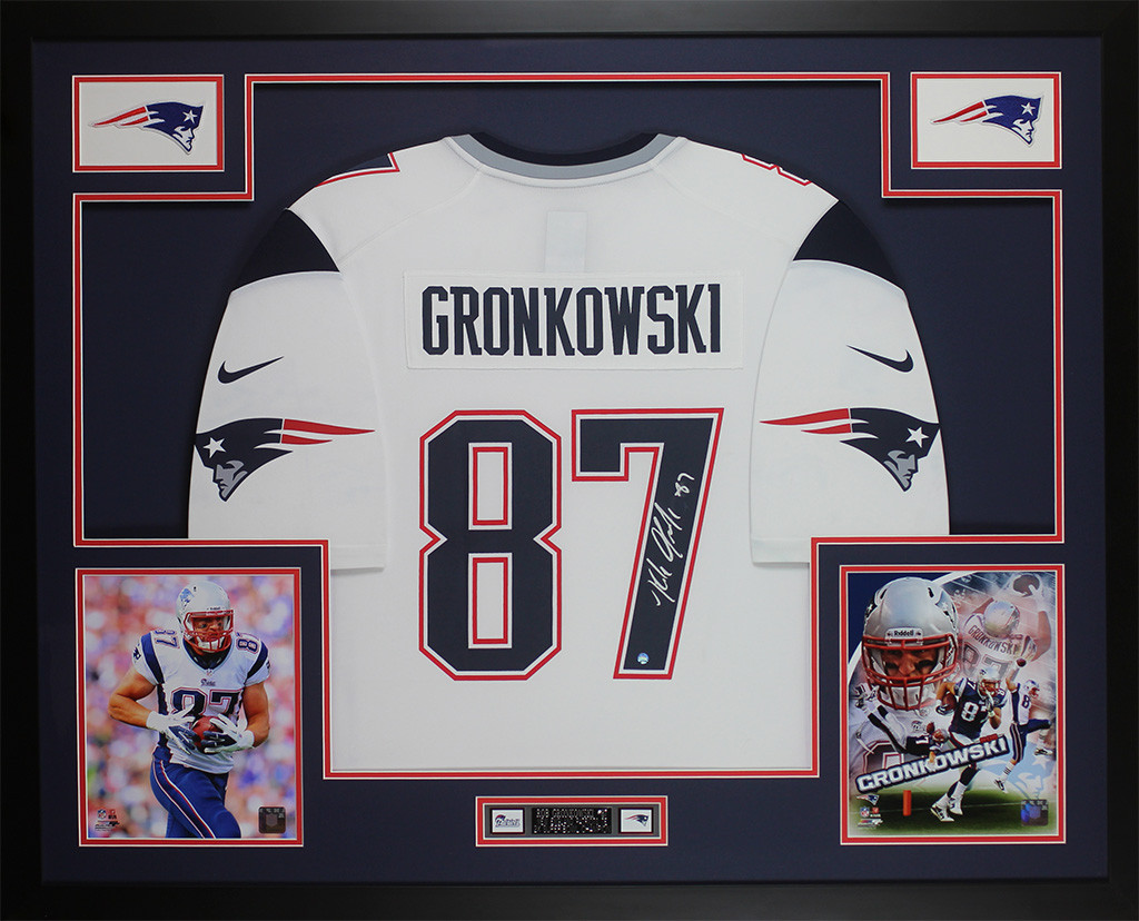 rob gronkowski signed jersey framed