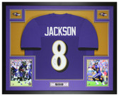 Lamar Jackson Autographed and Framed Baltimore Ravens Jersey