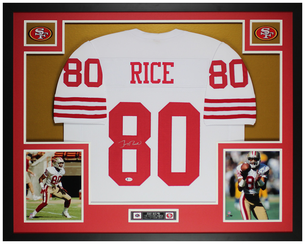framed jerry rice jersey