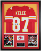 Travis Kelce Autographed and Framed Kansas City Chiefs Jersey