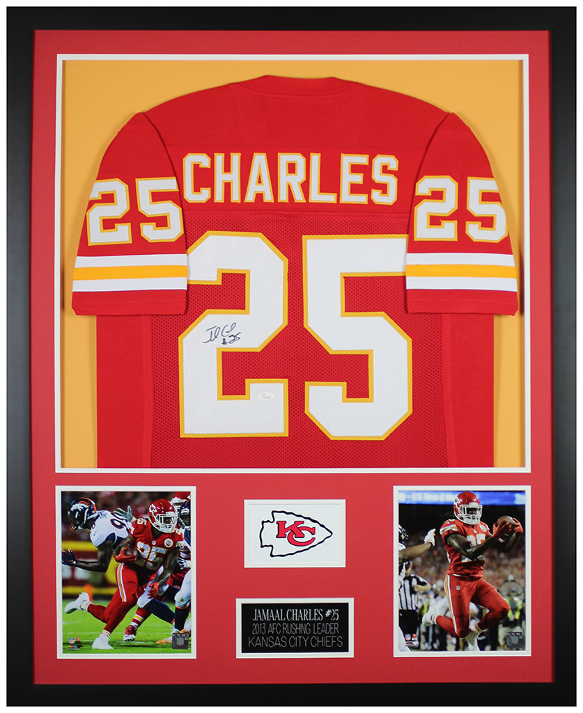 Jamaal Charles Autographed and Framed Kansas City Chiefs Jersey