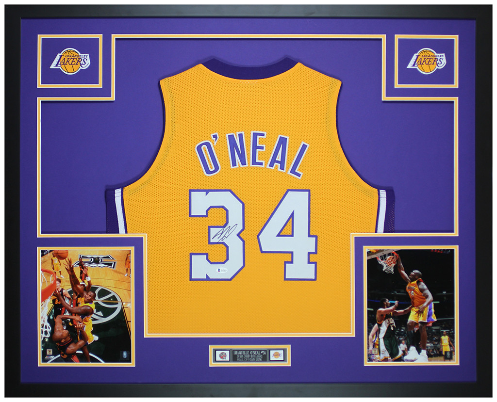 shaq signed lakers jersey